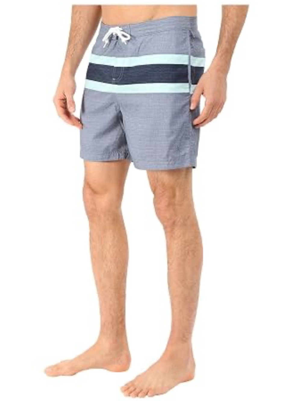 The original penguin men’s lined faux chambray swim trunks 34